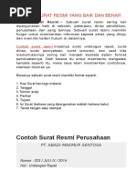 Contoh Surat Resmi Perusahaan