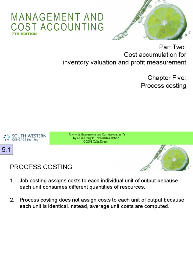 Part Two: Cost Accumulation For Inventory Valuation and Profit ...