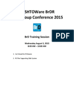 Aashtoware BRDR User Group Conference 2015: BRD Training Session