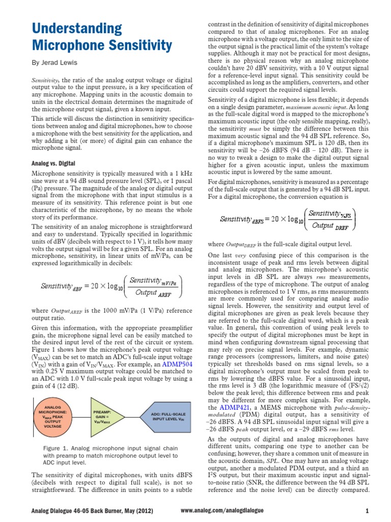 understanding_microphone_sensitivity.pdf Microphone Signal To Noise