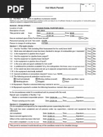 Hot Work Permit Example