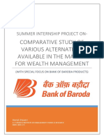 Comparative Study of Various Alternatives Available in The Market For Wealth Management PDF