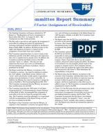 Standing Comm Report Summary-The Regulation of Factor Assignment of Receivables Bill, 2011 PDF