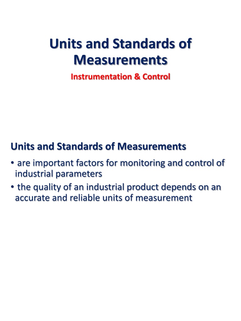 Units and Standards in Measurements | PDF | Kilogram | International ...