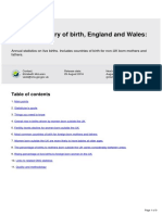 Parents' Country of Birth, England and Wales 2015