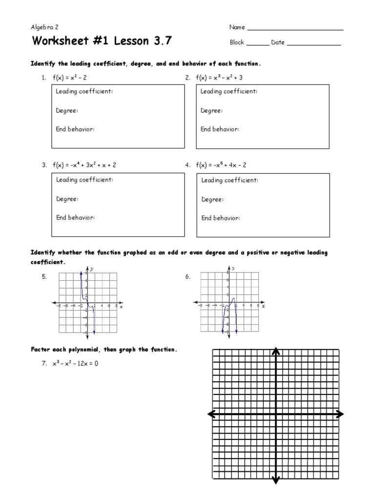 Lesson 3 7 Worksheet 1 | PDF