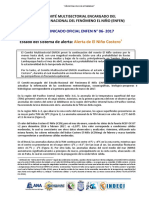 Alerta Del Niño Costero - Comunicado Oficial Enfen #06 - 2017