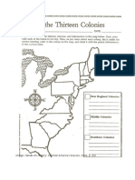 13 colonies map