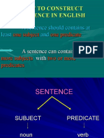 How To Construct Sentence in English
