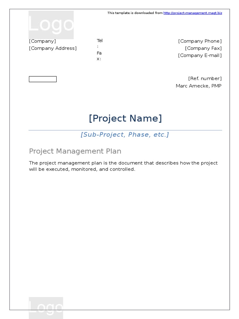 Project Management Plan Template | PDF | Project Management | Industries