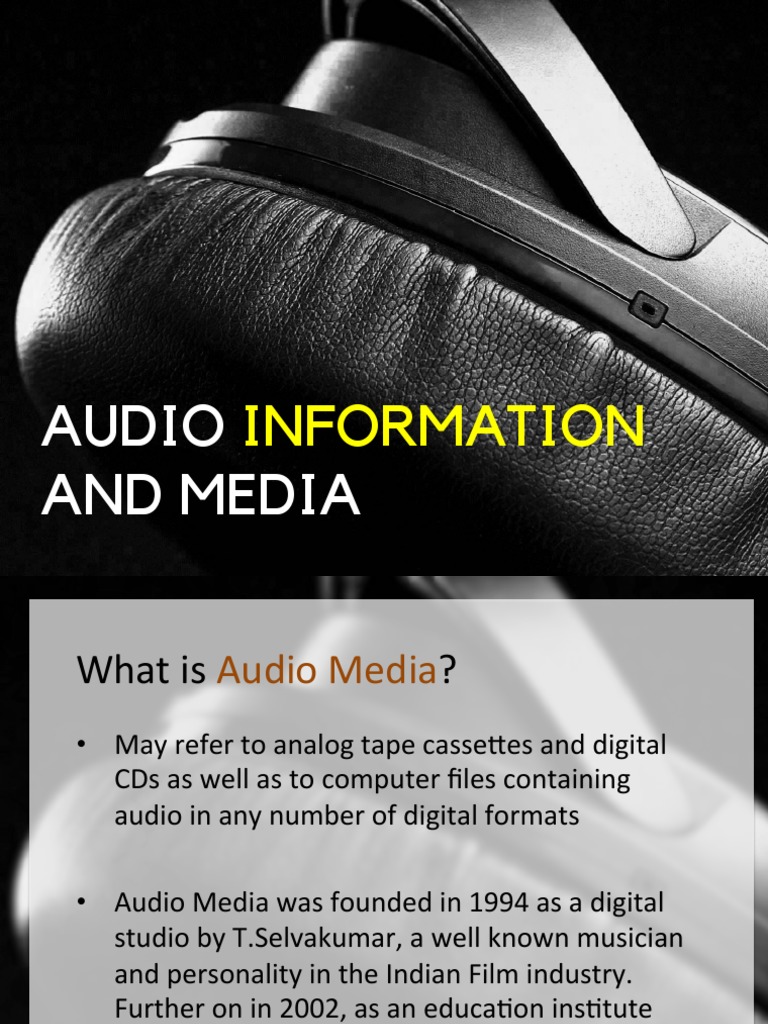Understanding Audio Information and Media | PDF | Data Compression | Mp3
