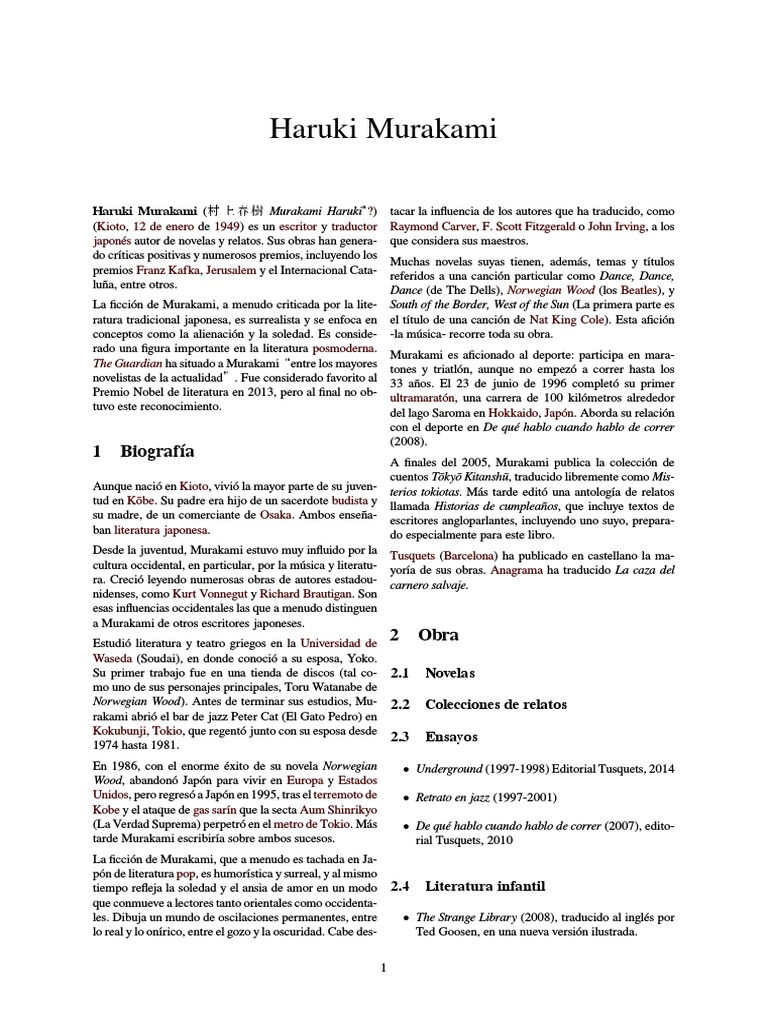 Haruki Murakami PDF