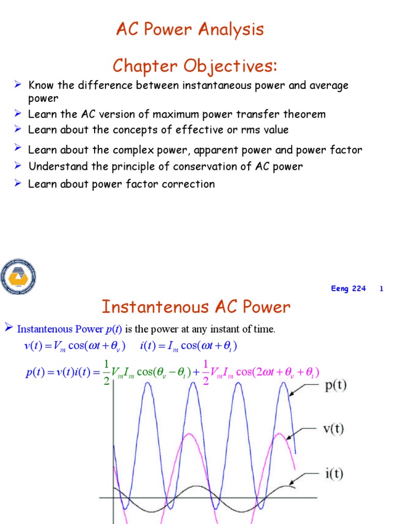 AC Power Analysis and Calculations | PDF