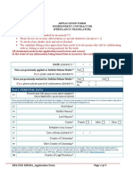 Application Form Independent Contractor (Freelance Translator)