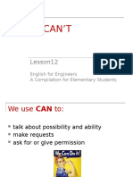 Lesson 12 Can-Can't