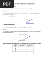 Ángulos Complementarios y Suplementarios