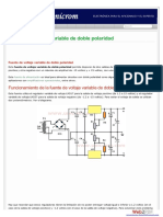 Voltaje de Fuente Variable de Doble Polaridad