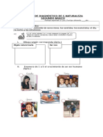 Prueba de DIAGNOSTICO DE Ciencias 2°BASICO