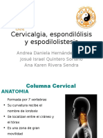 Cervicalgia, Espondilólisis y Espodilolistesis