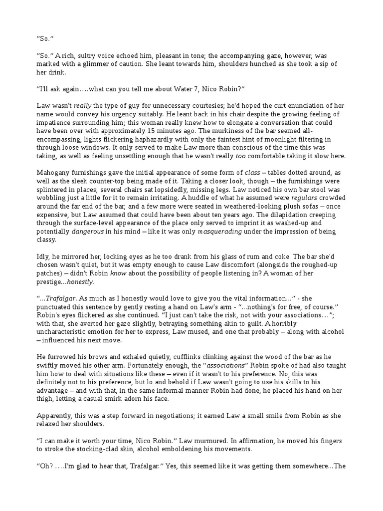 Nico Robin's Bar Encounter | PDF | Leisure
