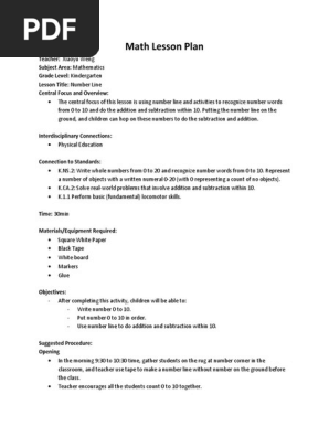 math lesson plan