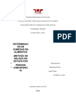 Determinacion de Humedad (Trabajo)