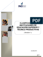 Clasificador Instituciones 2014 PDF