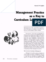 Management Practice As A Key To Curriculum Leardership