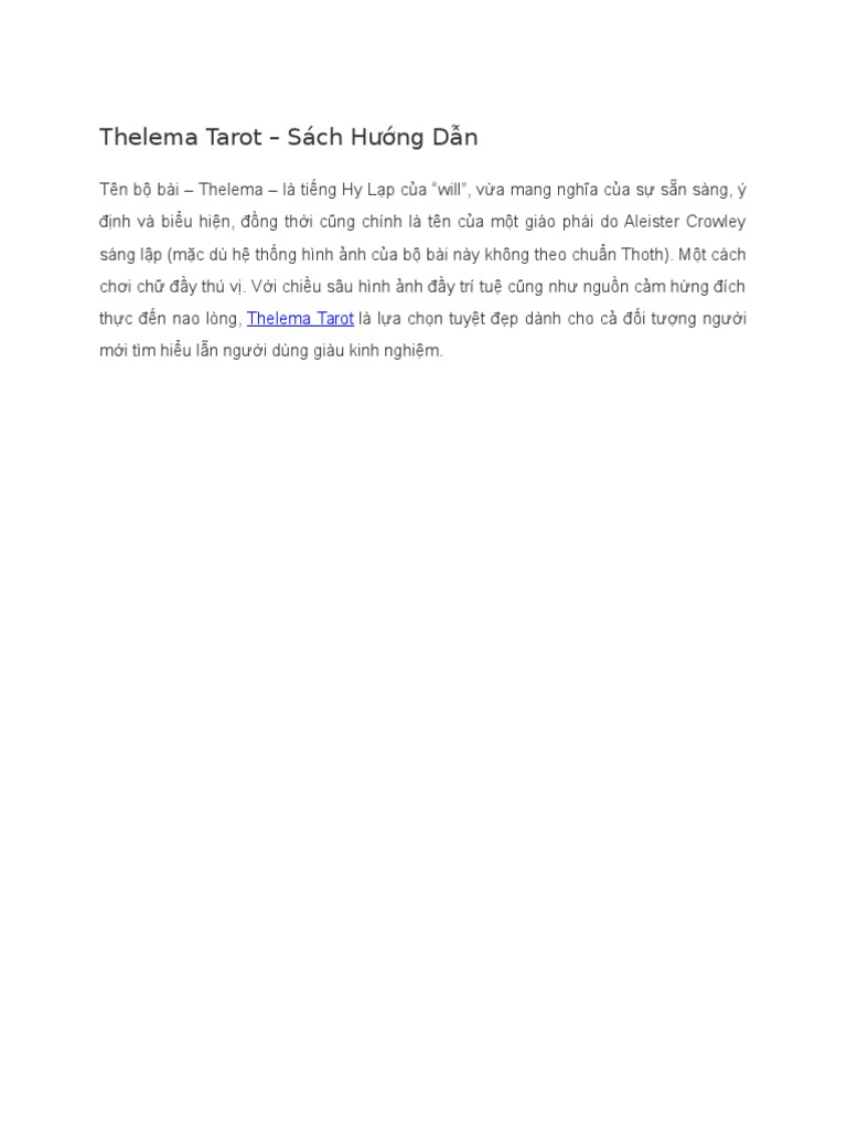 Thelema Tarot | PDF