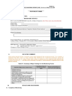 Compliance Monitoring Report