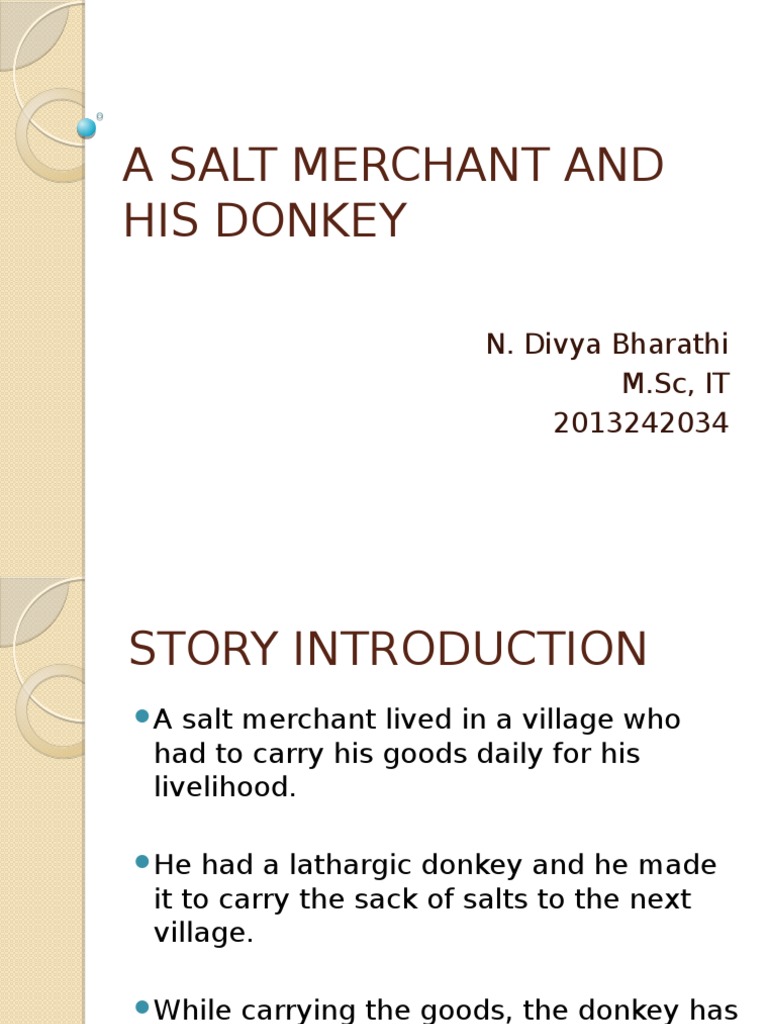 A Salt Merchant and His Donkey (1)