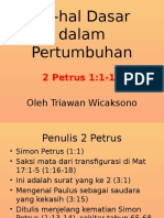 Pentingnya Hal Hal Dasar Dalam Pertumbuhan - Eksposisi 2 Petrus 1