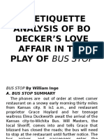 An Etiquette Analysis of Bo Decker’s Love Affair (Power Point)