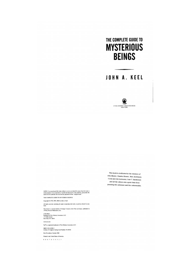 John Keel The Complete Guide To Mysterious Beings Pdf Snake Vampires