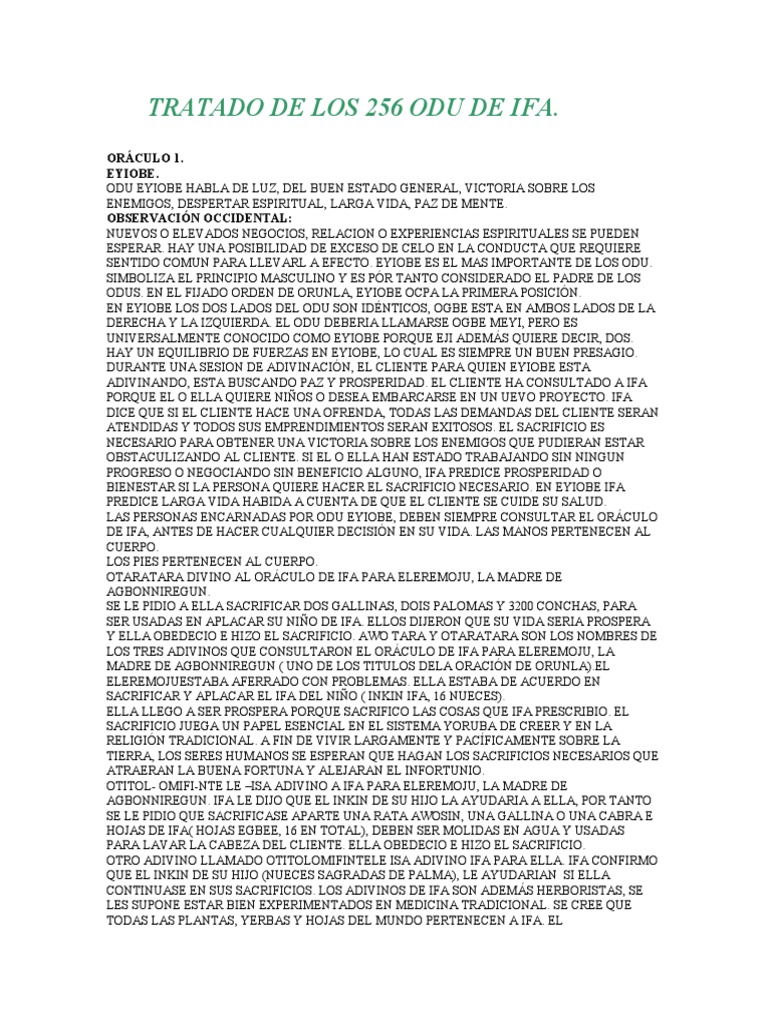 The 256 Odus Pdf _ Une Introduction Au 256 Odu Ifa PDF – PEVO