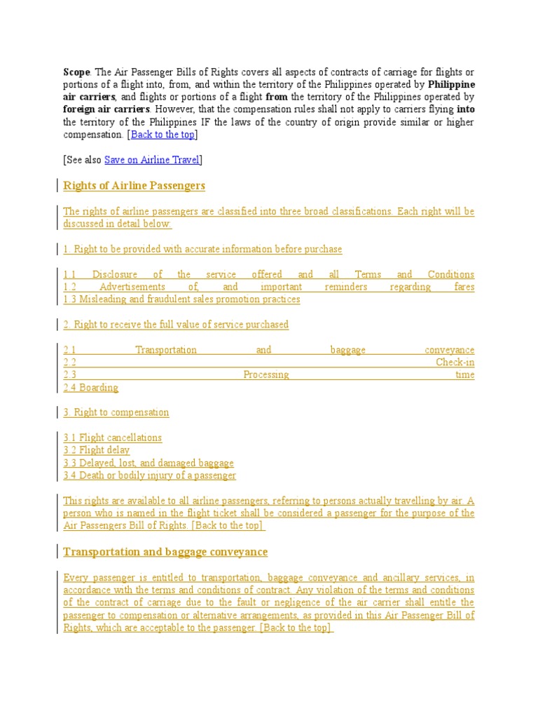 Rights of Airline Passengers | PDF | Airlines | Airport