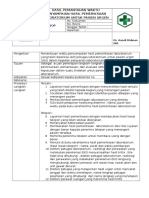 8.1.3 EP 2 SOP Hasil Pemantauan Waktu Penyampaian Hasi Pemeriksaan Laboratorium Untuk Pasien Urgen