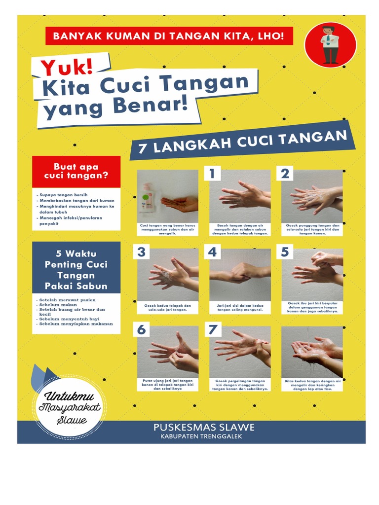 Poster Cuci  Tangan  Media Puskesmas