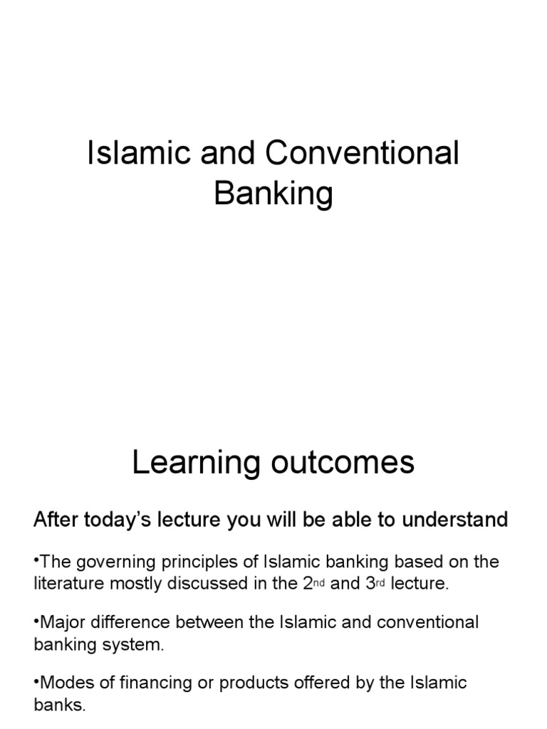 Islamic vs Conventional Banking Overview | PDF | Islamic Banking And ...
