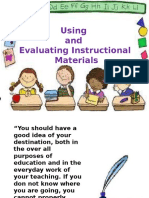 Using and Evaluating Instructional Materials