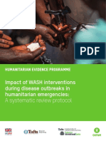 Impact of WASH Interventions During Disease Outbreaks in Humanitarian Emergencies: A Systematic Review Protocol