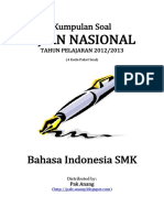 Naskah Soal UN Bahasa Indonesia SMK 2013 (4 Paket Soal) PDF