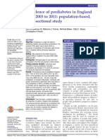 Prevalence of Prediabetes in England