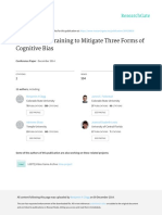 Game-Based Training To Mitigate Three Forms of Cognitive Bias - Clegg Et Al - 2014 IITSEC