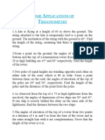 OME Pplications of Rigonometry