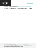 Types of E-Resources and Its Utilities in Library 9