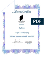 Certificate Hazard Communication