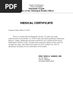 Medical Certificate