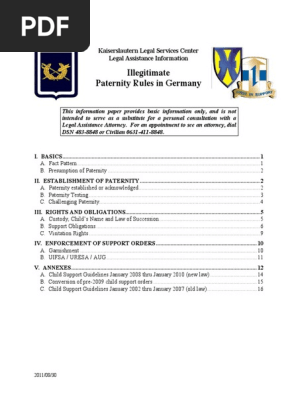 Illegitimate Paternity Rules in Germany