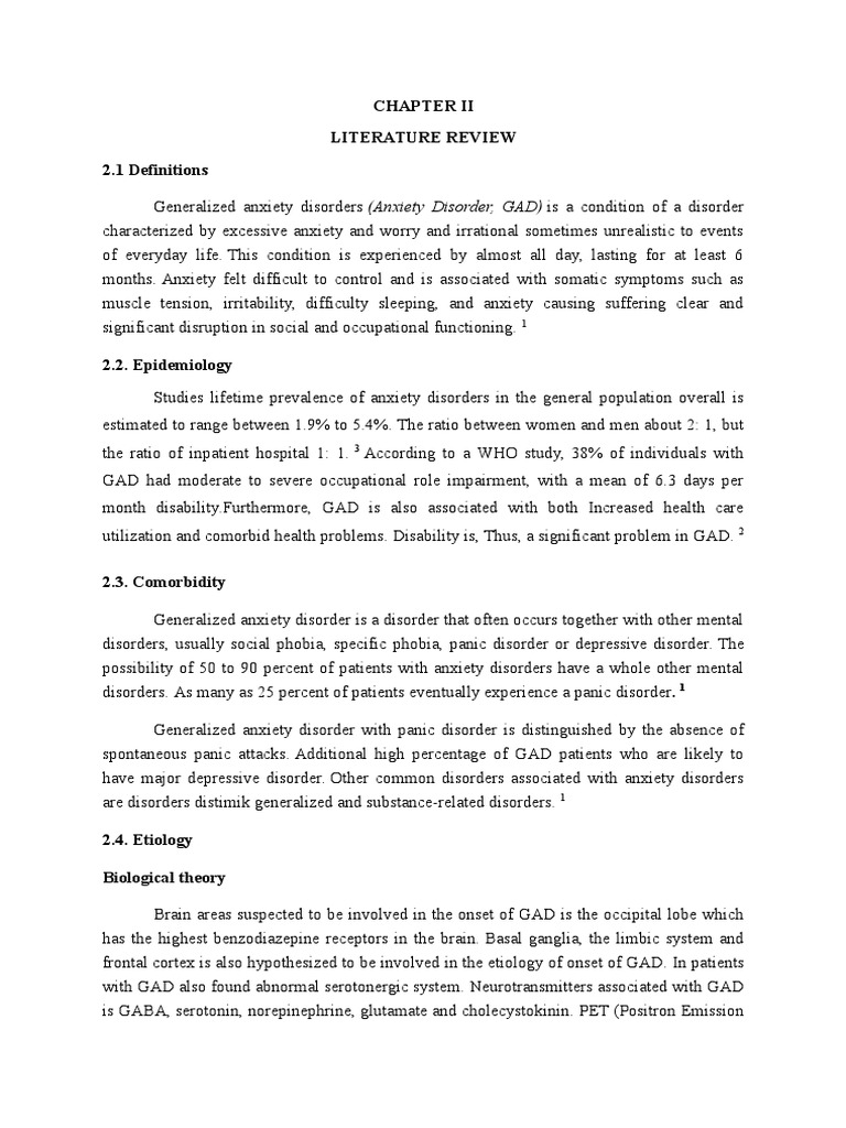thesis on generalized anxiety disorder